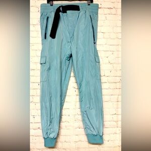 True Religion Windbreaker Belted Cargo Joggers Extra Large - Ice Blue - Unisex